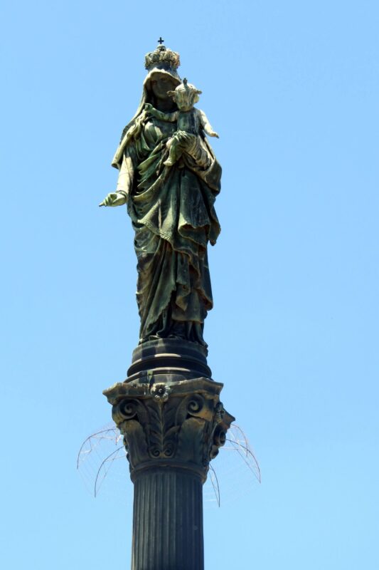 The turret top of the Stella Maris Monastery