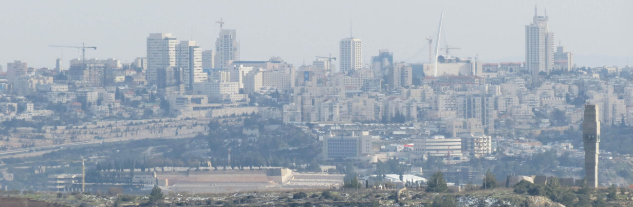Jerusalem zoomed in from Har Adar