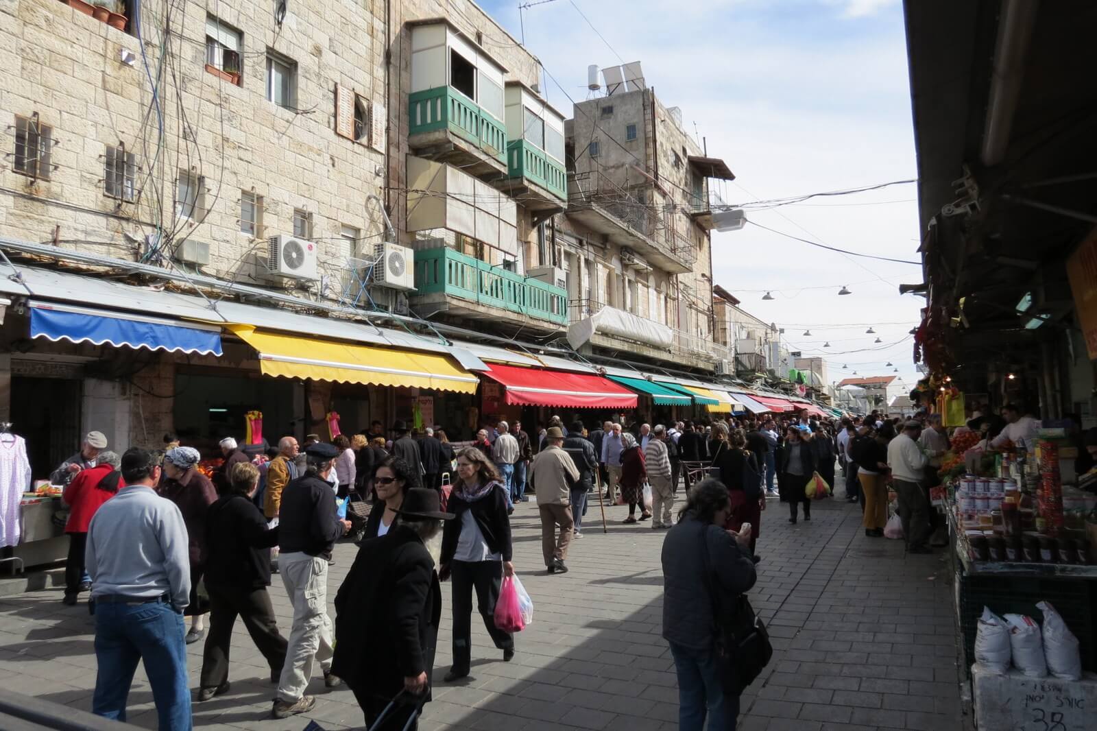 The market is bustling