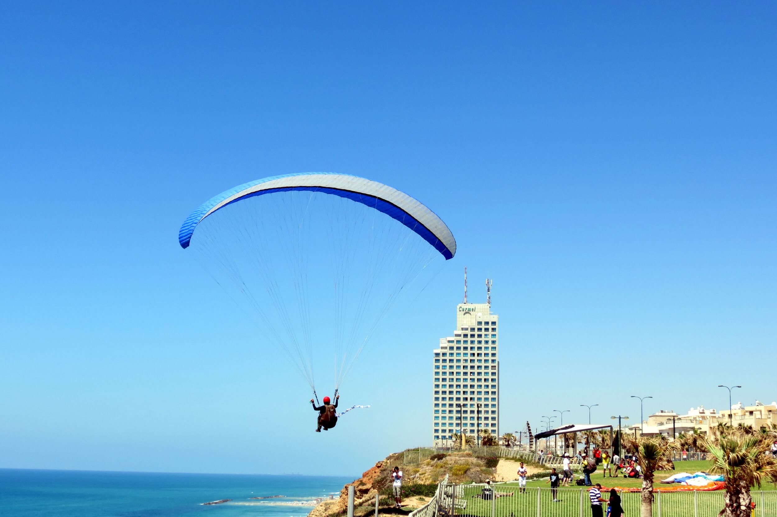 Parachutist and Carmel
