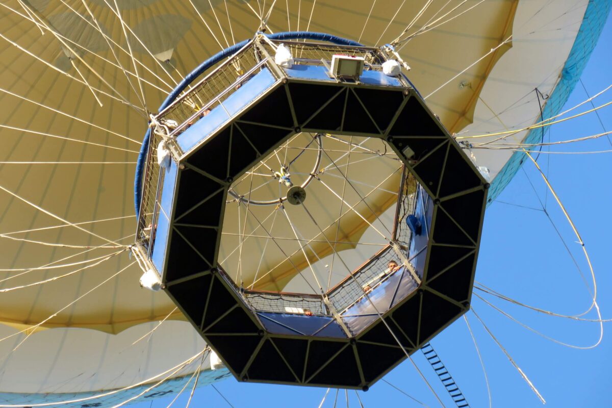The balloon from below