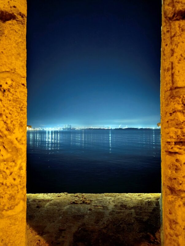 A glimpse of Haifa beyond the wall