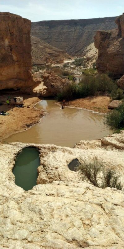 View from above on the two pools