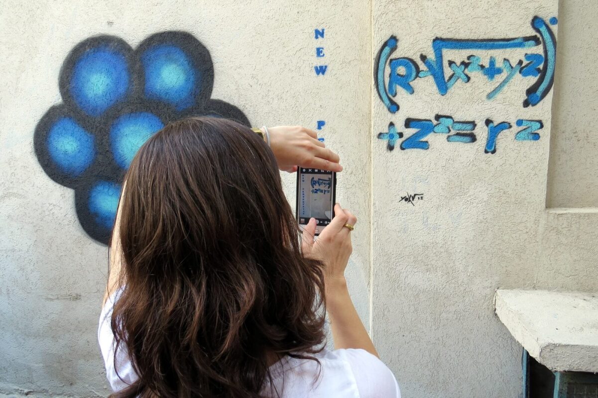 Taking pictures on the tour